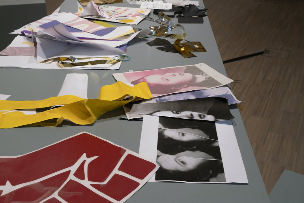 The Golden Pixel Cooperative, “Half of the Sky”, 2020, exhibition view, Künstlerhaus Vienna. Photo: Marlies Pöschl @Bildrecht, Vienna 2024.