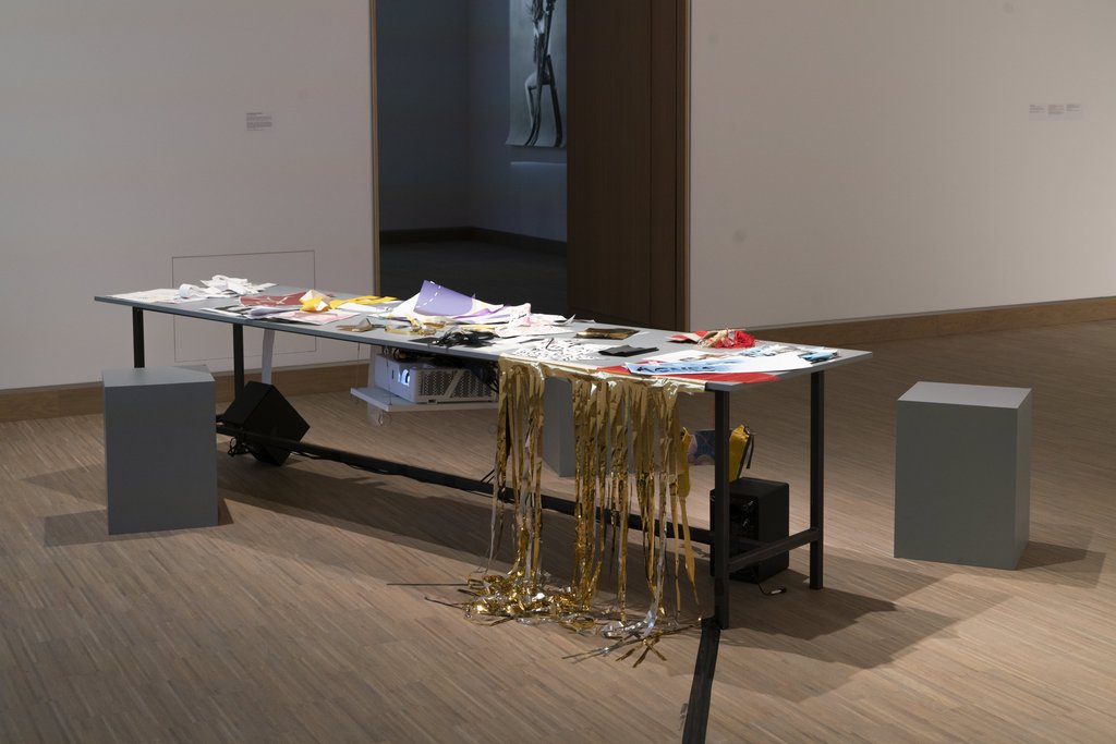 The Golden Pixel Cooperative, “Half of the Sky”, 2020, exhibition view, Künstlerhaus Vienna. Photo: Marlies Pöschl @Bildrecht, Vienna 2024.
