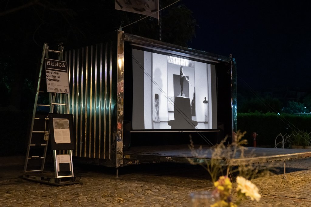 Nathalie Koger, “What is exhibited”, 2011, installation view, FLUCA - Austrian Culture Pavilion, Plovdiv (BG), 2019. Foto: Katharina Swoboda @Bildrecht, Vienna 2024