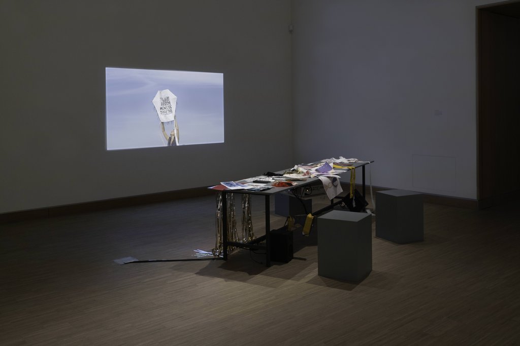 The Golden Pixel Cooperative, “Half of the Sky”, 2020, exhibition view, Künstlerhaus Vienna. Photo: Marlies Pöschl @Bildrecht, Vienna 2024.
