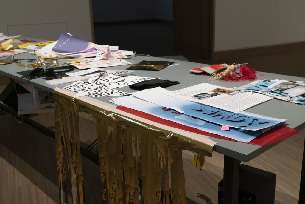 The Golden Pixel Cooperative, “Half of the Sky”, 2020, exhibition view, Künstlerhaus Vienna. Photo: Marlies Pöschl @Bildrecht, Vienna 2024.